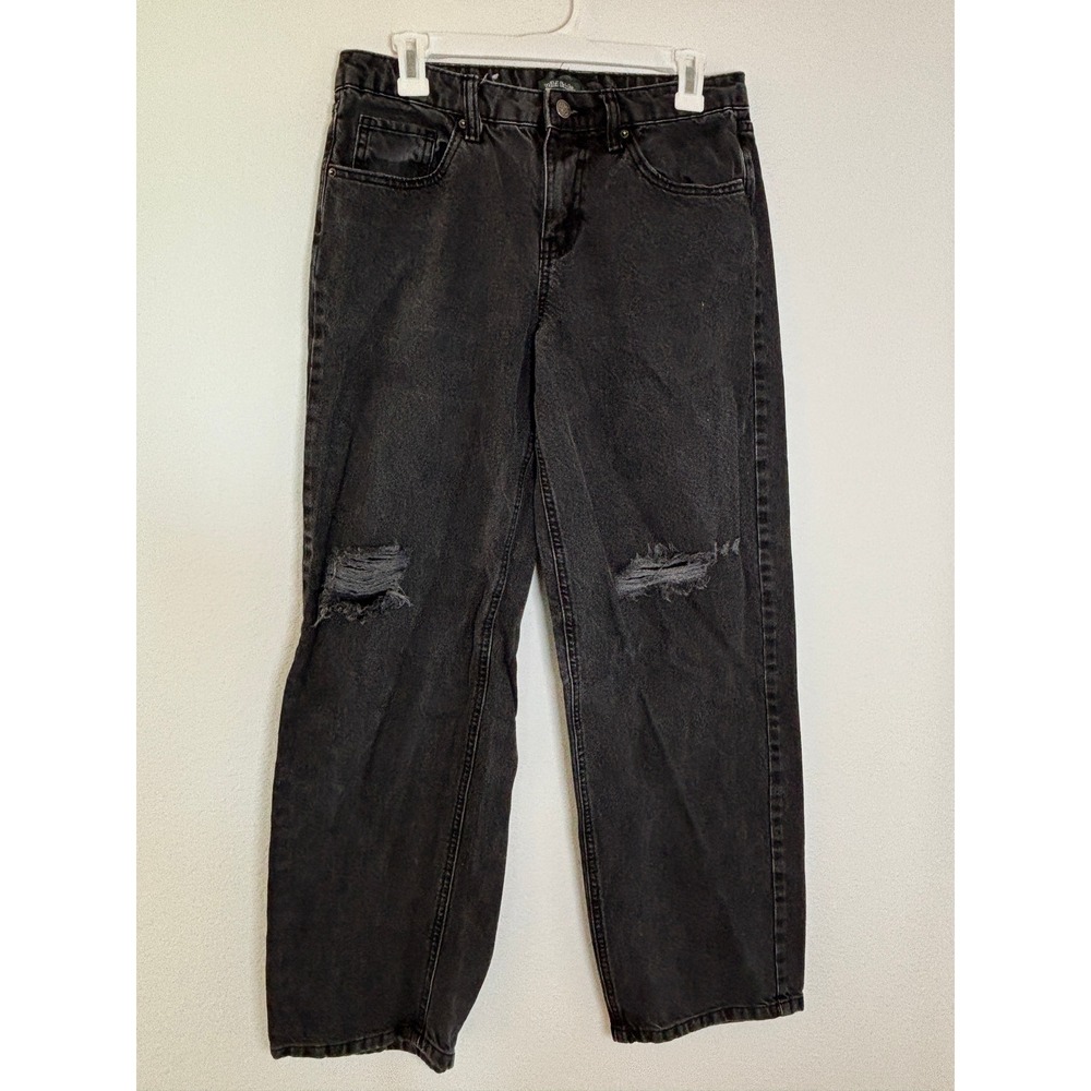 Wild Fable Black Distressed Custom Painted Pride Jeans Protect Trans Kids Size 4